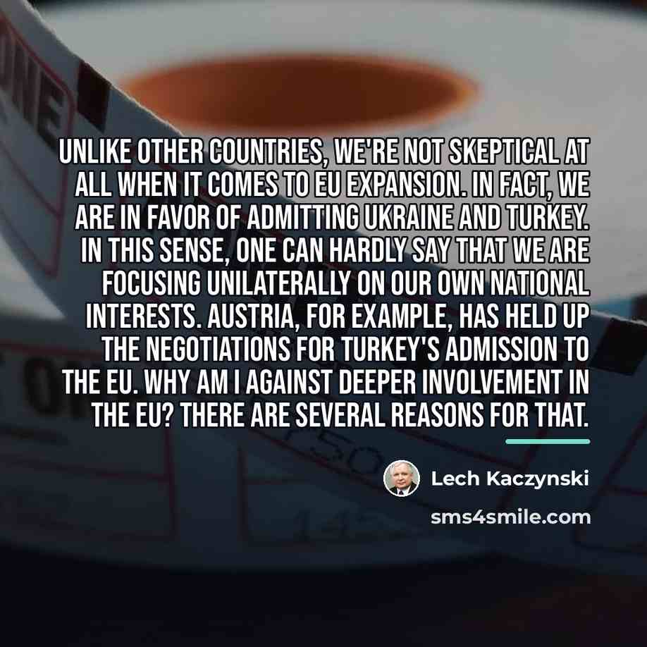 “unlike other countries, we're not skeptical at all when it…” quote by Lech Kaczynski