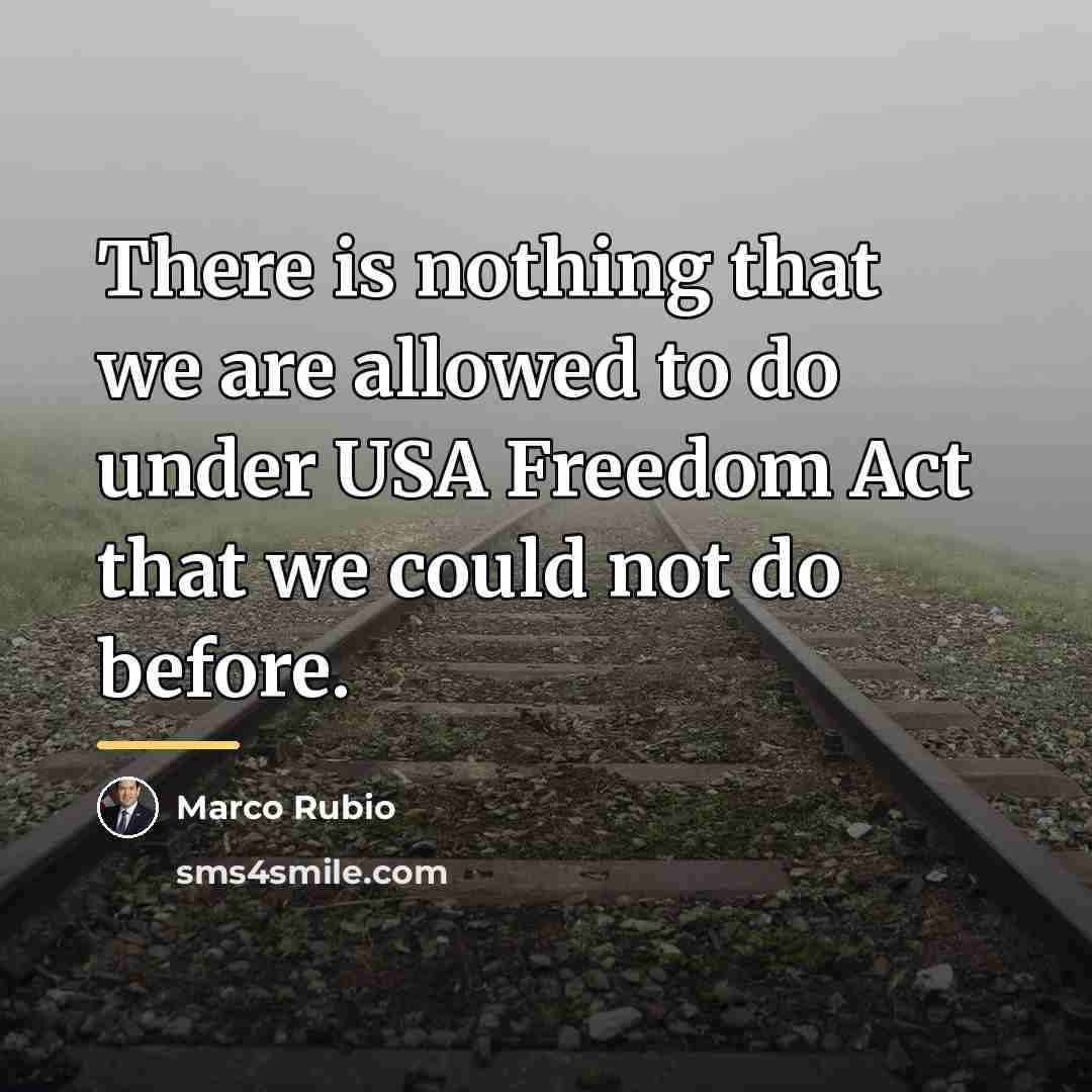 “There is nothing that we are allowed to do under…” quote by Marco Rubio