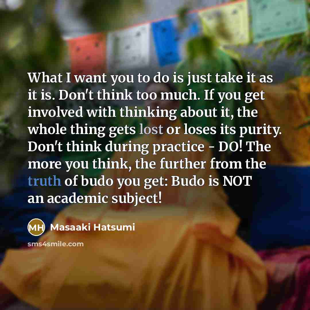 “What I want you to do is just take it…” quote by Masaaki Hatsumi