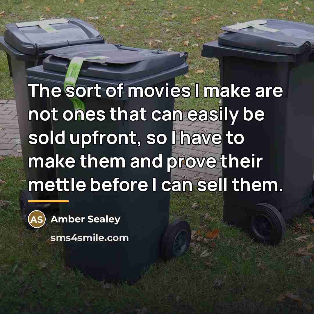 “The sort of movies I make are not ones that…” quote by Amber Sealey