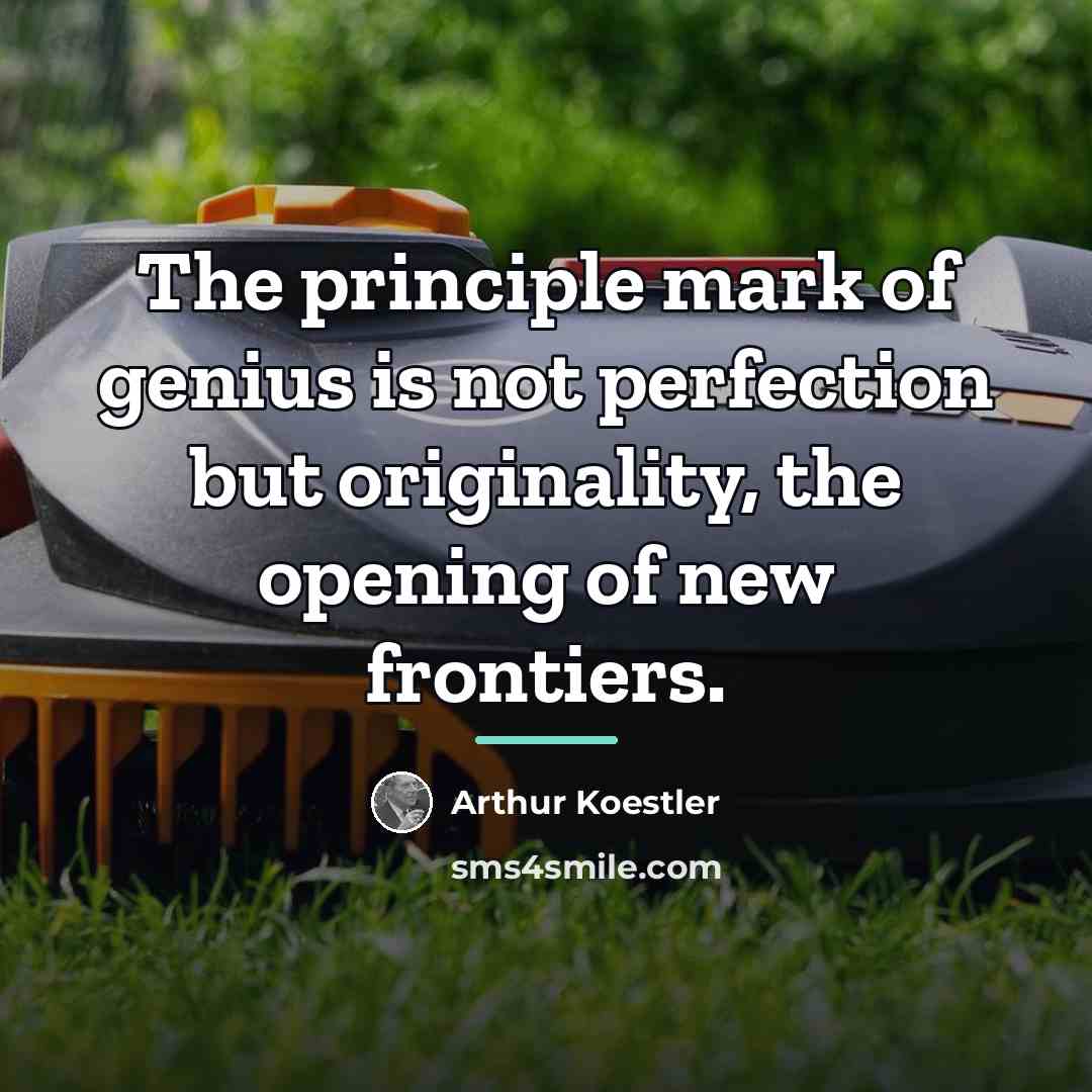 “The principle mark of genius is not perfection but originality,…” quote by Arthur Koestler