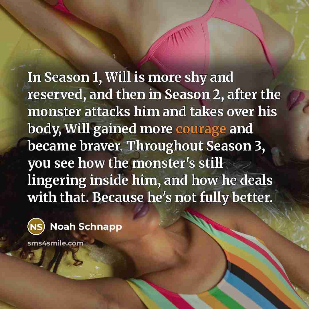 “In Season 1, Will is more shy and reserved, and…” quote by Noah Schnapp