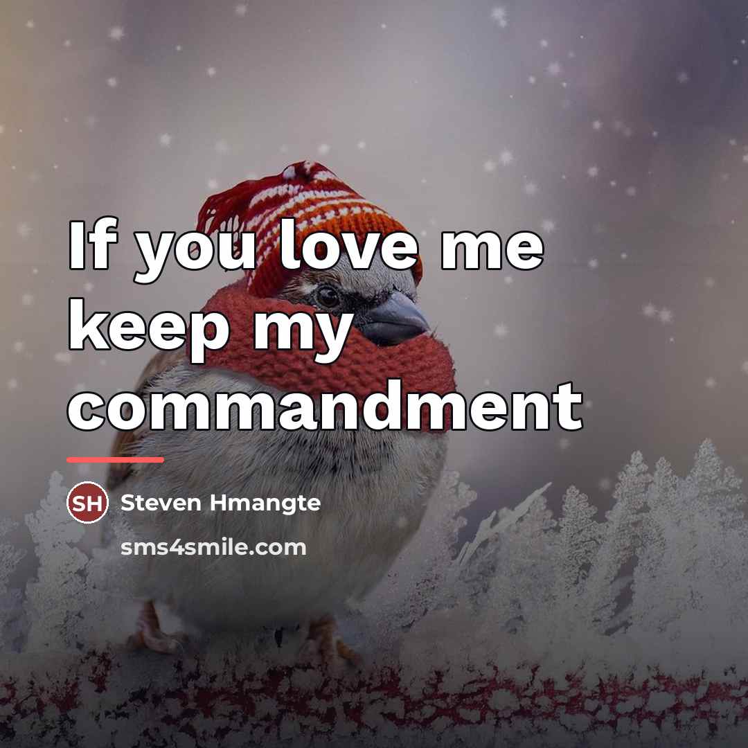 “If you love me keep my commandment…” quote by Steven Hmangte