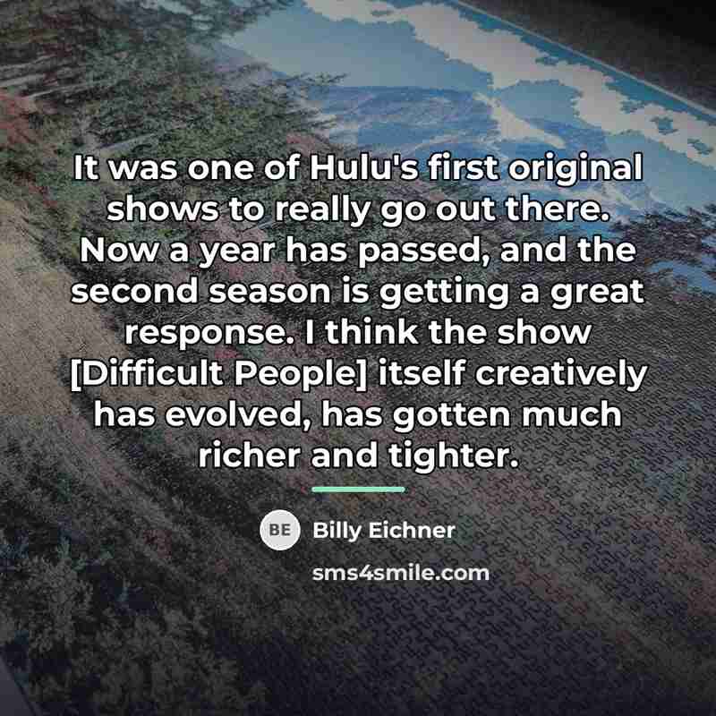 “It was one of Hulu's first original shows to really…” quote by Billy Eichner