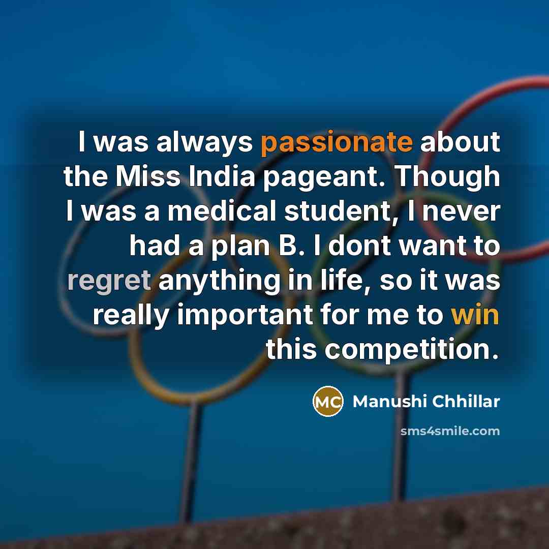 “I was always passionate about the Miss India pageant. Though…” quote by Manushi Chhillar