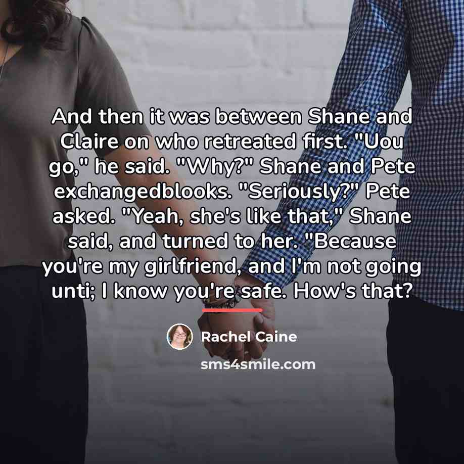 “And then it was between Shane and Claire on who…” quote by Rachel Caine