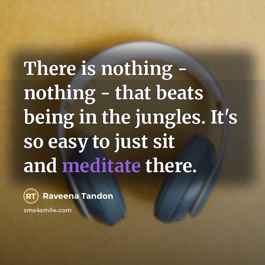 “There is nothing - nothing - that beats being in…” quote by Raveena Tandon