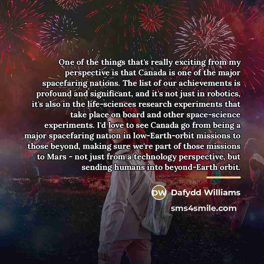 “One of the things that's really exciting from my perspective…” quote by Dafydd Williams