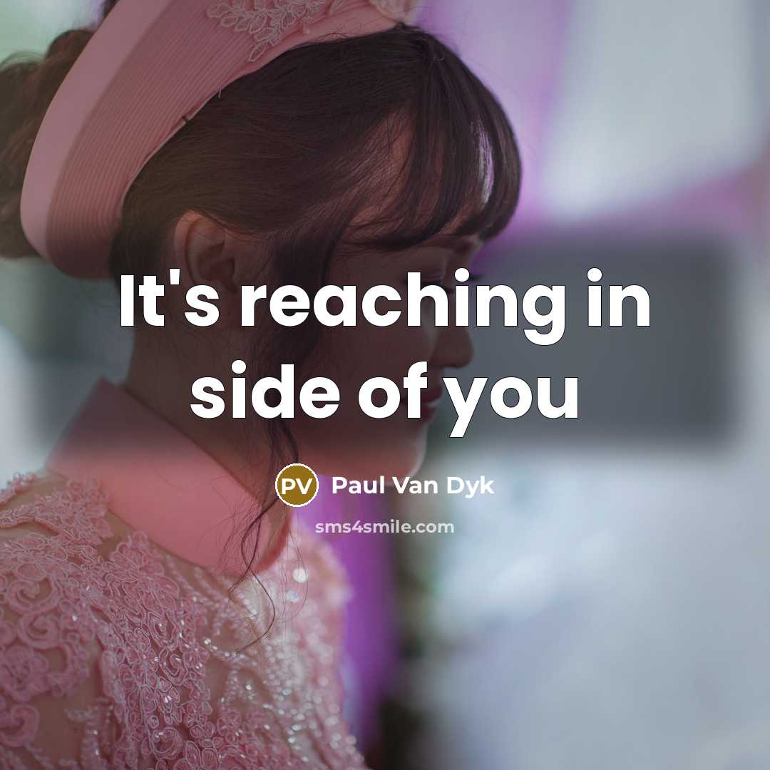“It's reaching in side of you…” quote by Paul Van Dyk