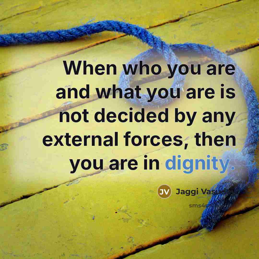 “When who you are and what you are is not…” quote by Jaggi Vasudev