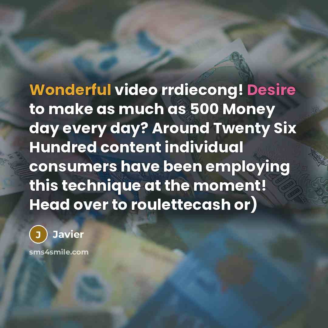 “Wonderful video rrdiecong! Desire to make as much as 500…” quote by Javier