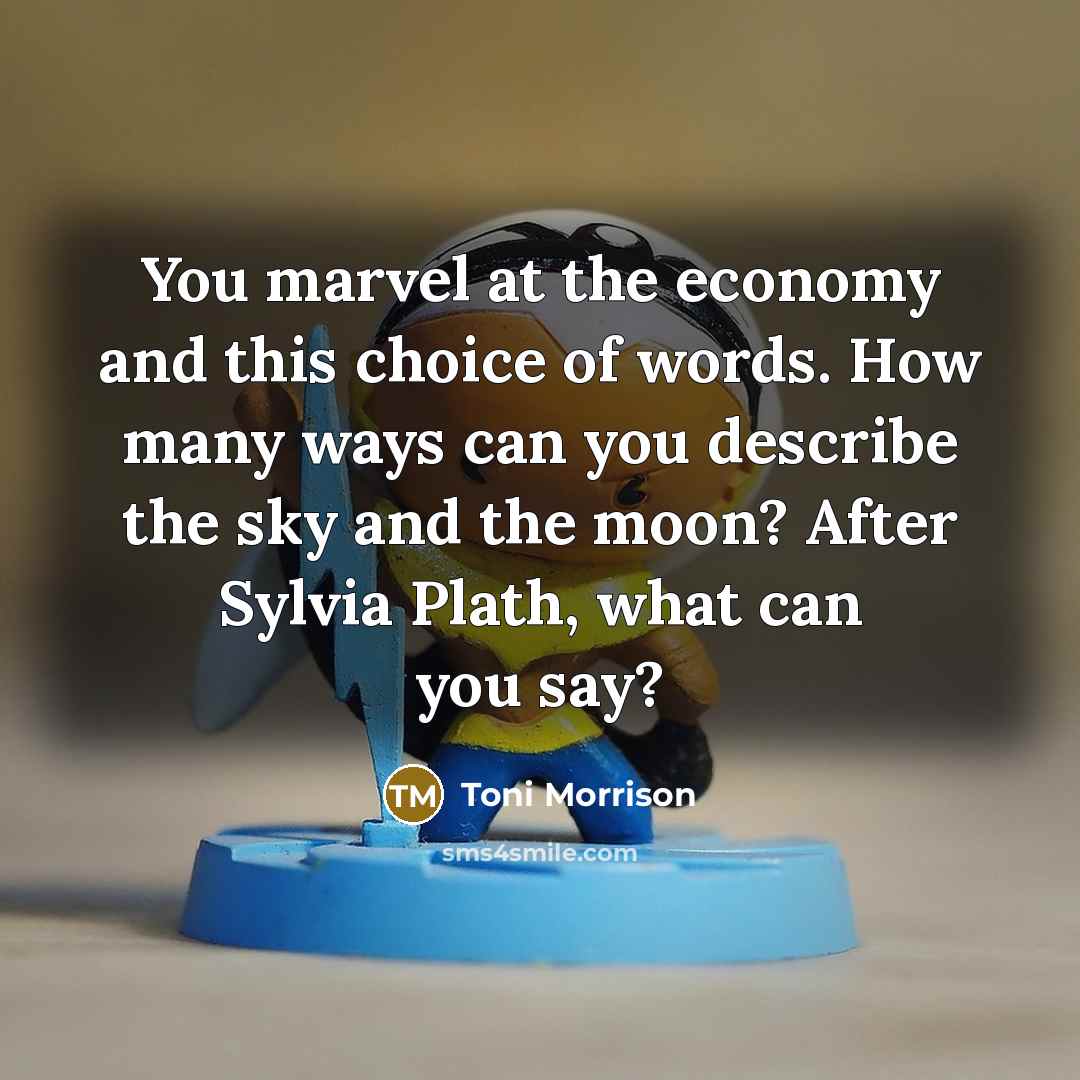 “You marvel at the economy and this choice of words.…” quote by Toni Morrison