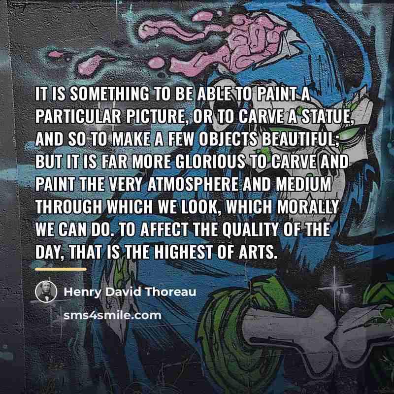 “It is something to be able to paint a particular…” quote by Henry David Thoreau
