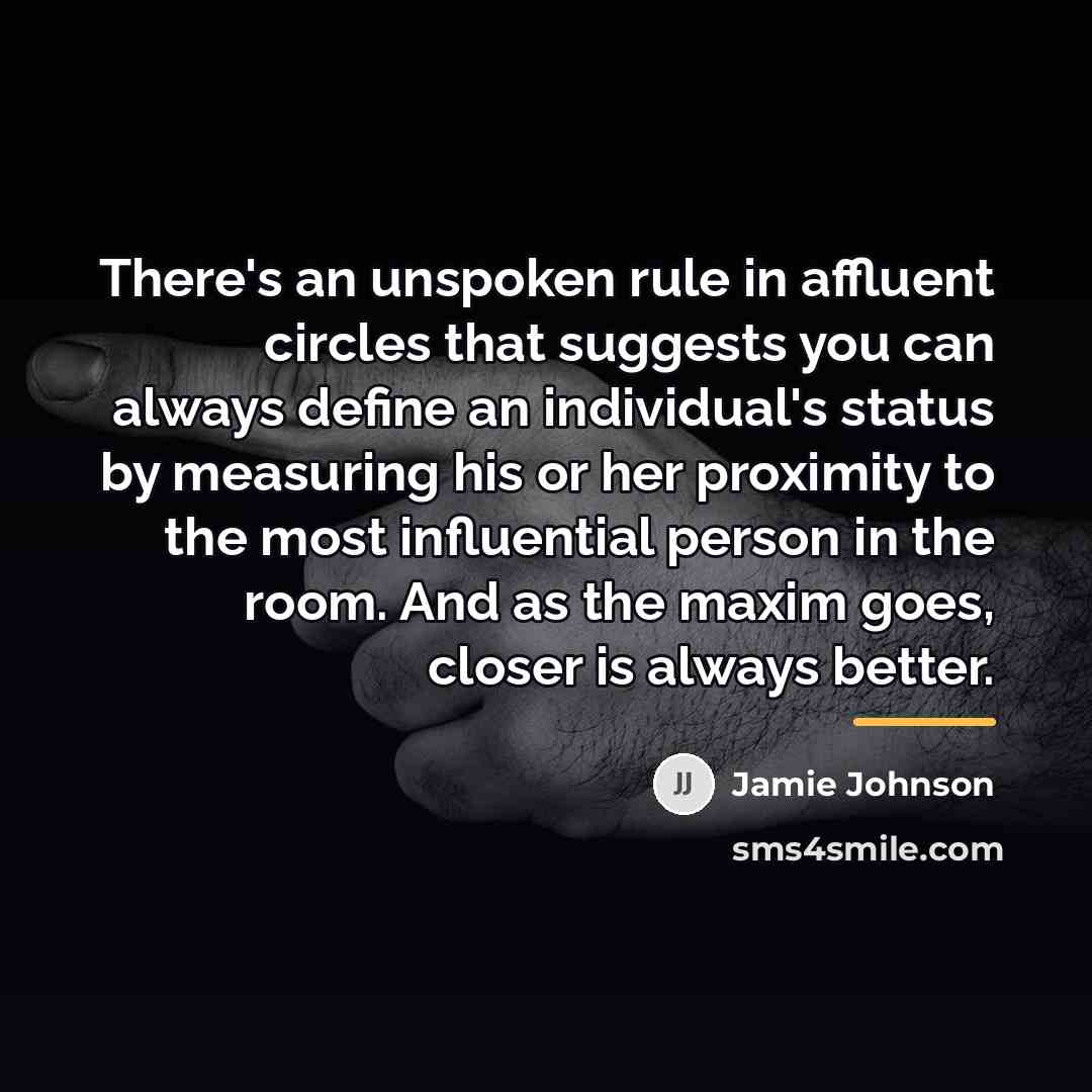 “There's an unspoken rule in affluent circles that suggests you…” quote by Jamie Johnson