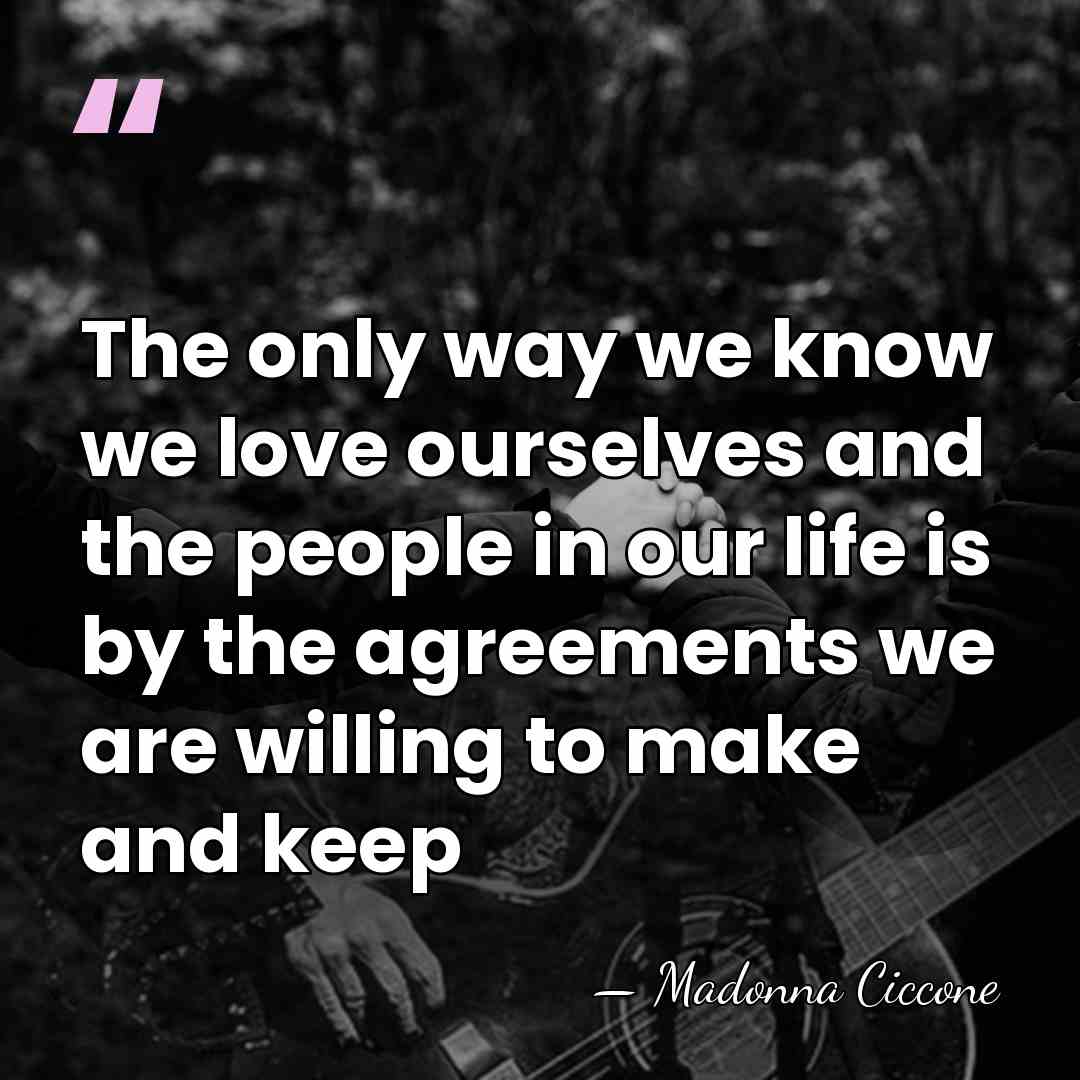 The only way we know we love ourselves and the people in&hellip; - Madonna Ciccone