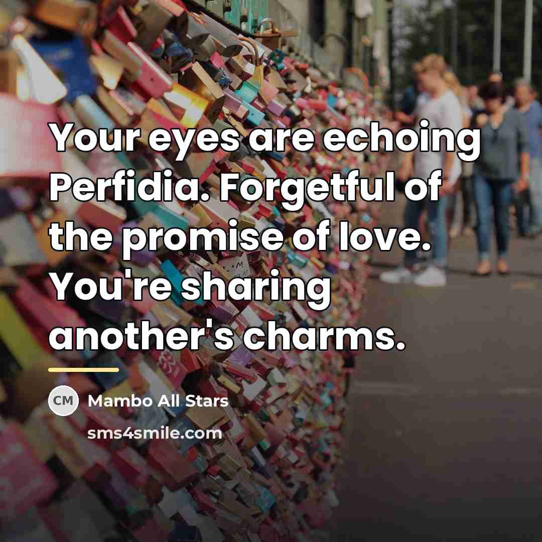 “Your eyes are echoing Perfidia. Forgetful of the promise of…” quote by Mambo All Stars