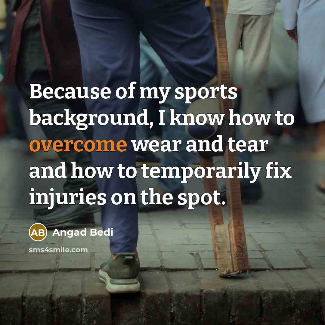 “Because of my sports background, I know how to overcome…” quote by Angad Bedi