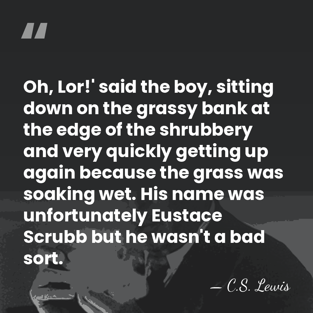 Oh, Lor!' said the boy, sitting down on the grassy bank at&hellip; - C.S. Lewis