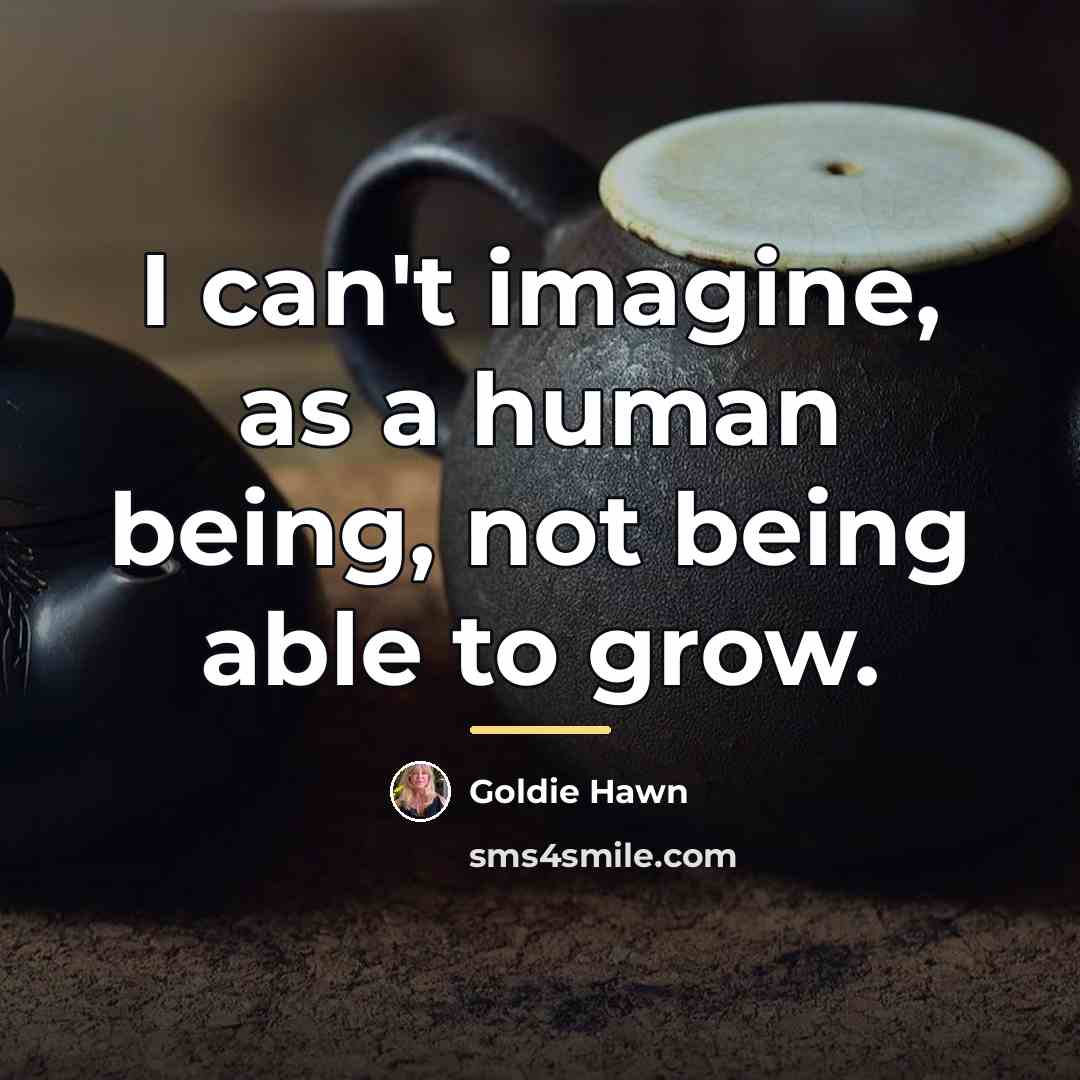 “I can't imagine, as a human being, not being able…” quote by Goldie Hawn