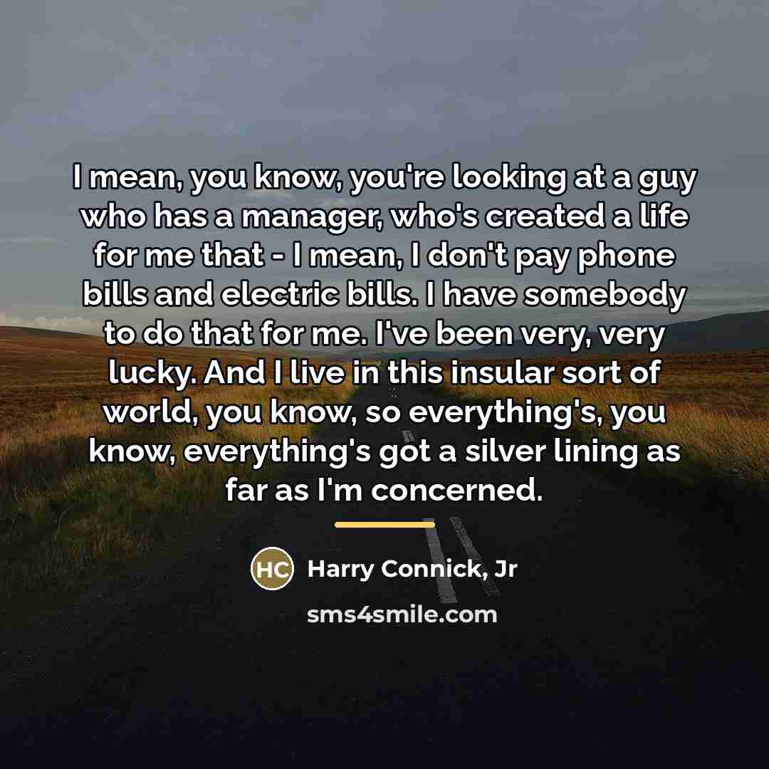 “I mean, you know, you're looking at a guy who…” quote by Harry Connick, Jr
