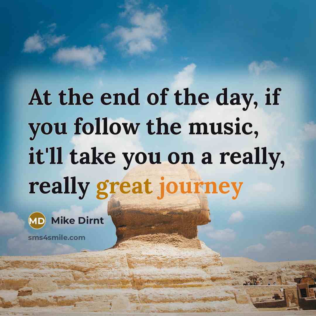 “At the end of the day, if you follow the…” quote by Mike Dirnt