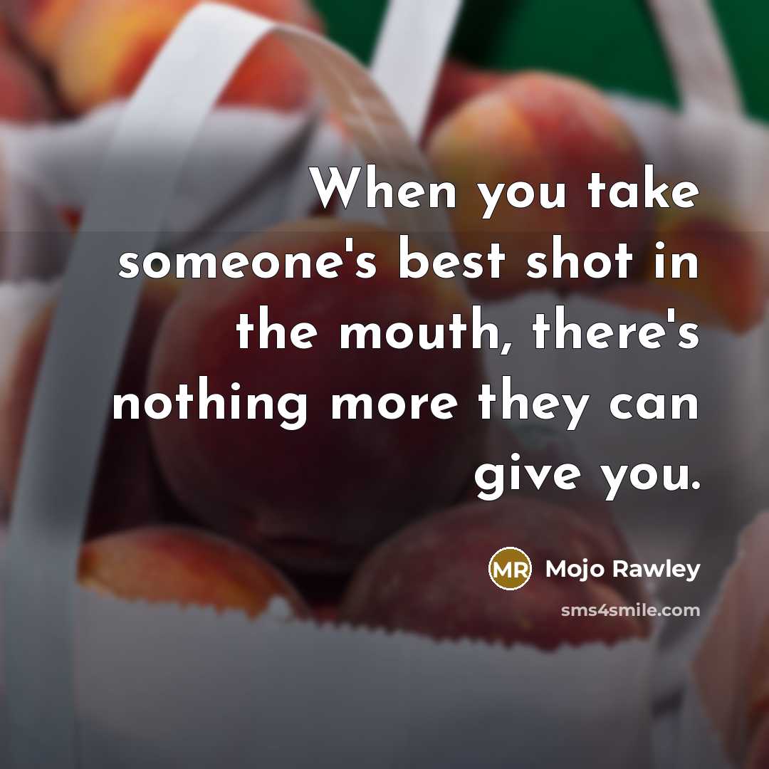 “When you take someone's best shot in the mouth, there's…” quote by Mojo Rawley