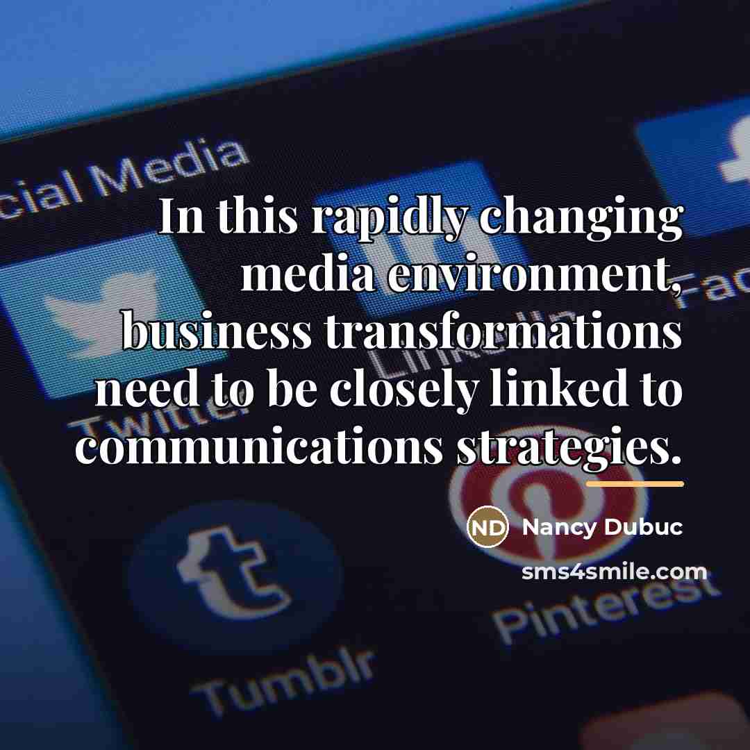 “In this rapidly changing media environment, business transformations need to…” quote by Nancy Dubuc