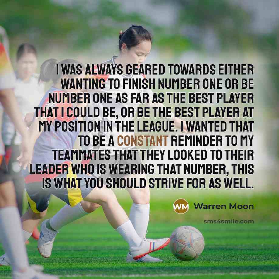 “I was always geared towards either wanting to finish number…” quote by Warren Moon