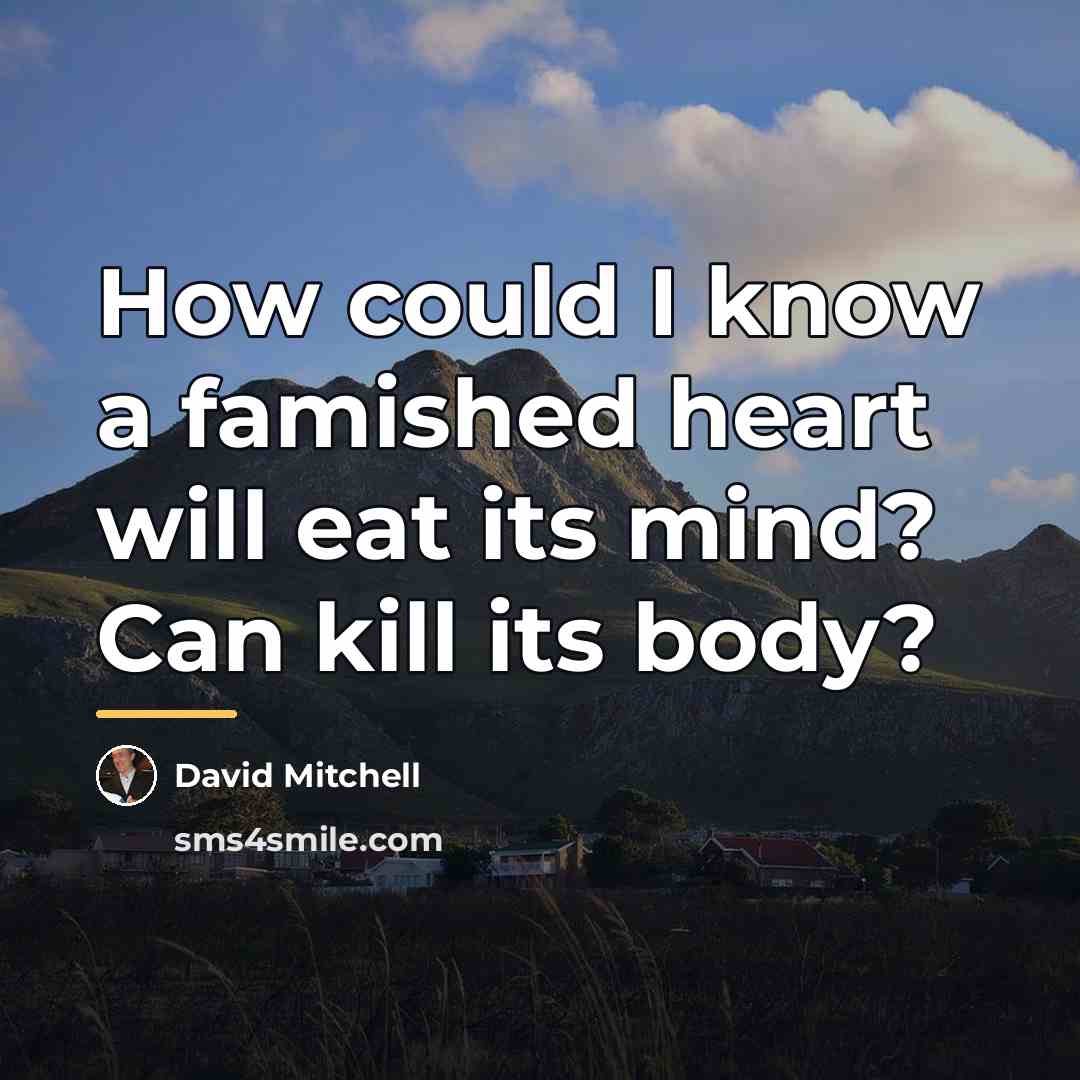 “How could I know a famished heart will eat its…” quote by David Mitchell