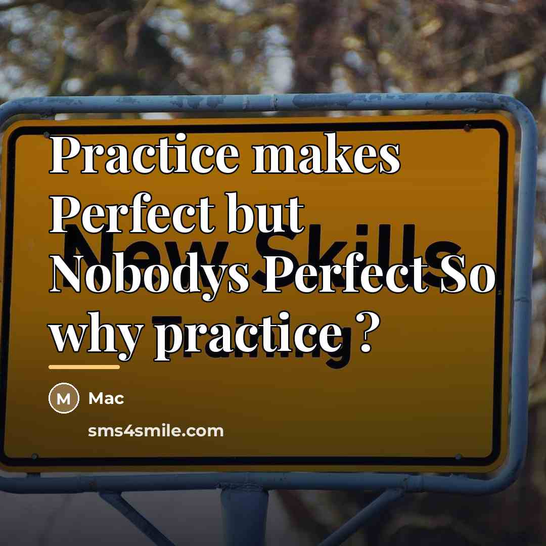 “Practice makes Perfect but Nobodys Perfect So why practice ?…” quote by Mac
