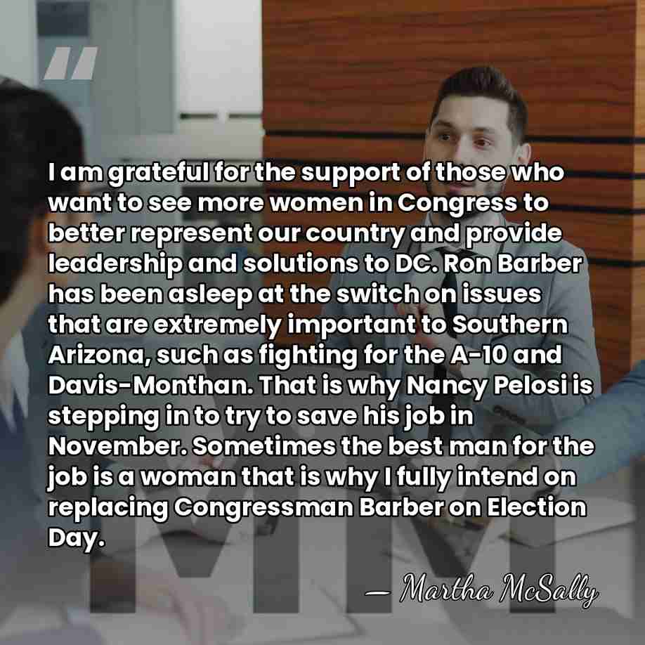 I am grateful for the support of those who want to see&hellip; - Martha McSally