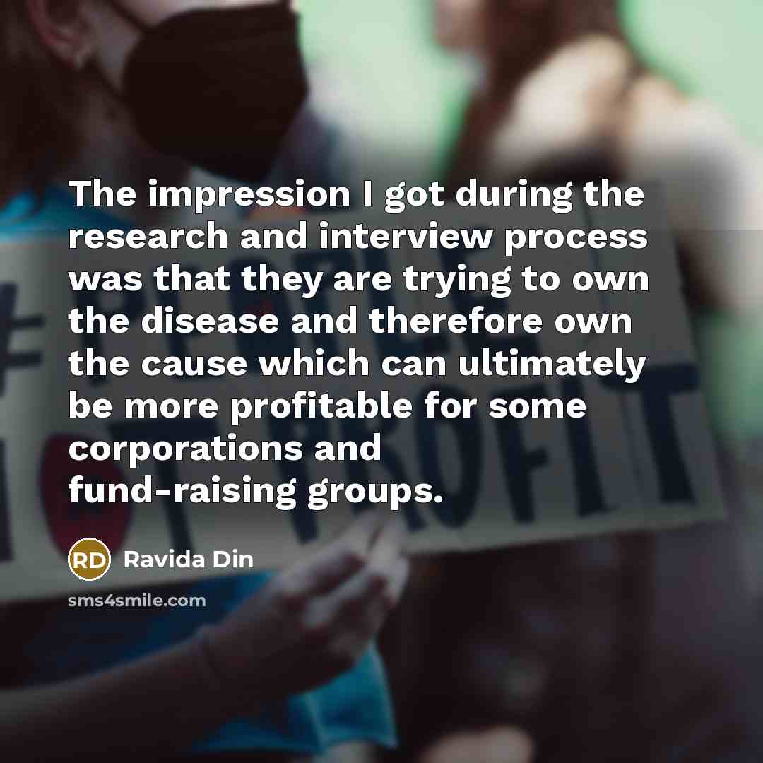 “The impression I got during the research and interview process…” quote by Ravida Din