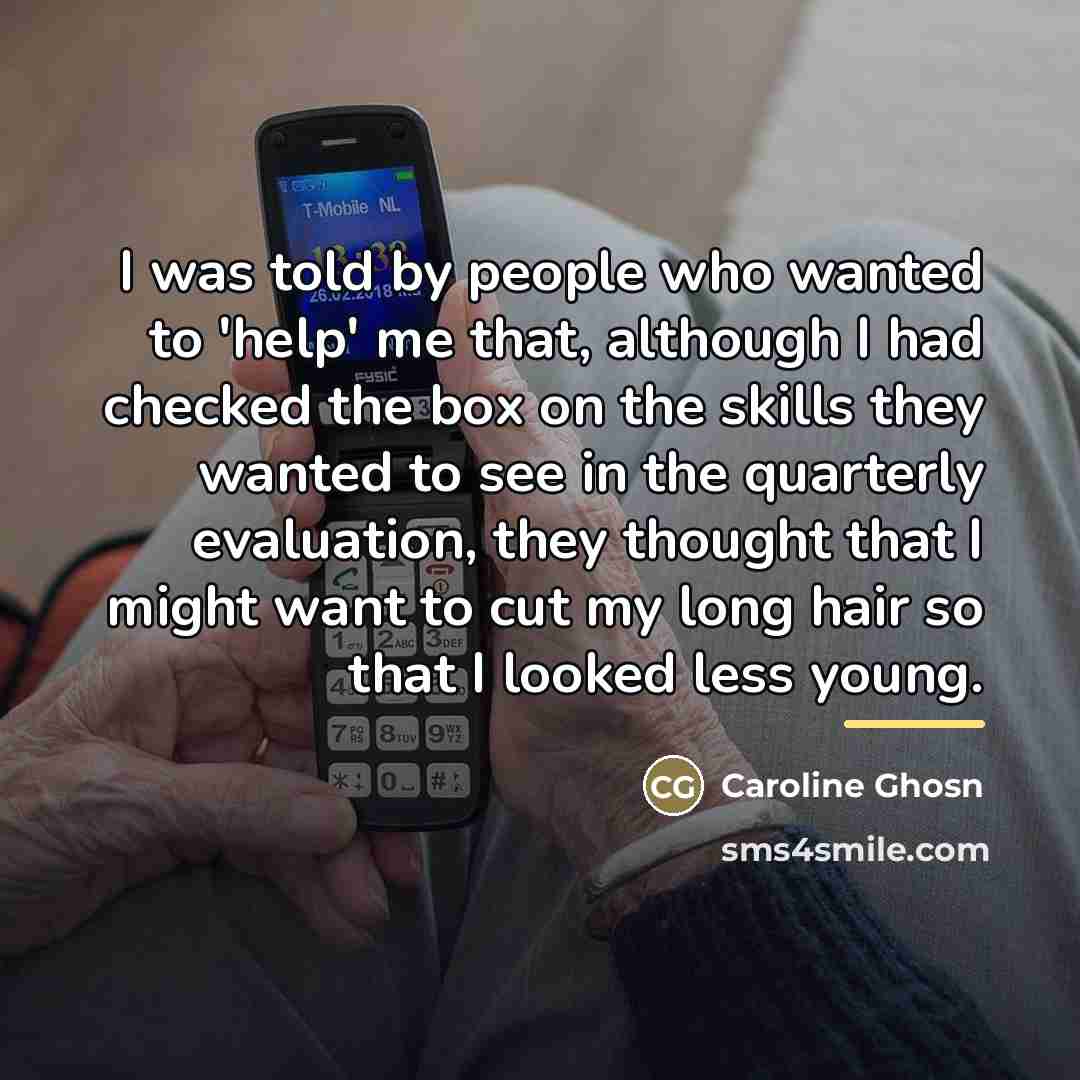 “I was told by people who wanted to 'help' me…” quote by Caroline Ghosn