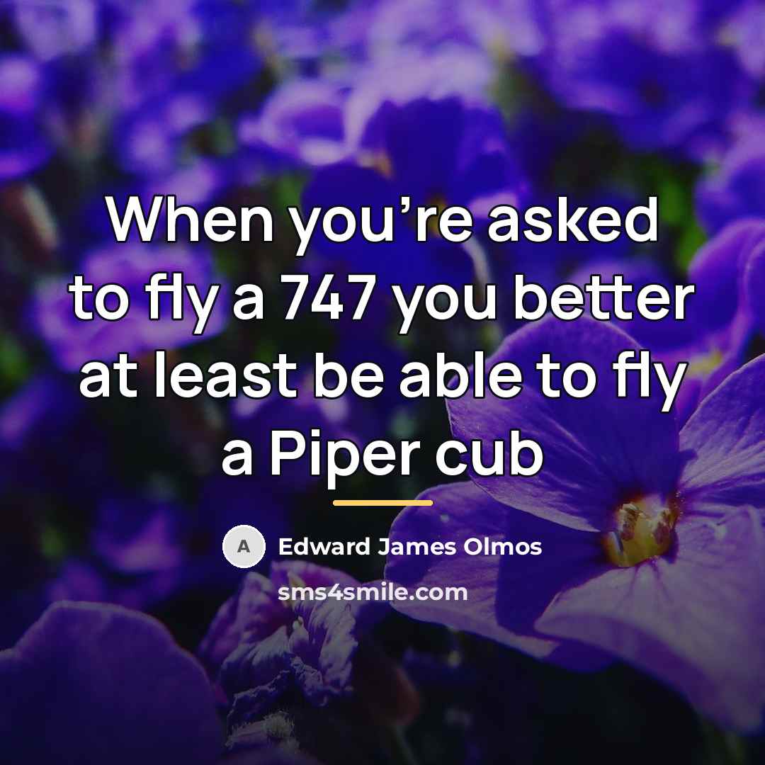 “When you're asked to fly a 747 you better at…” quote by Edward James Olmos