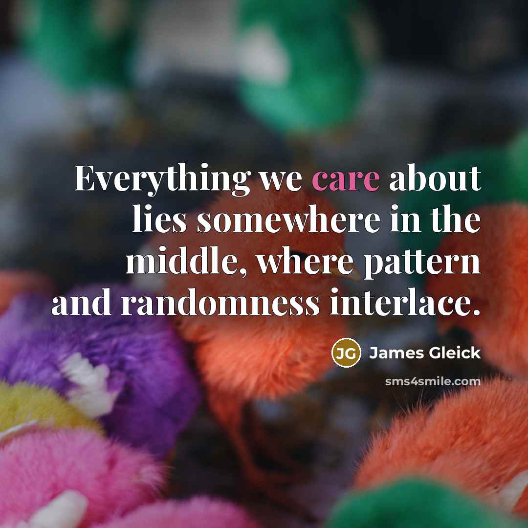 “Everything we care about lies somewhere in the middle, where…” quote by James Gleick