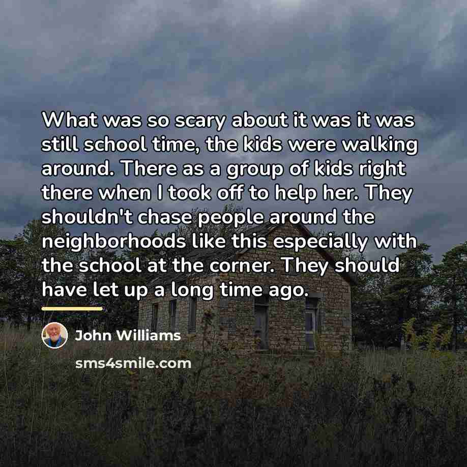 “What was so scary about it was it was still…” quote by John Williams