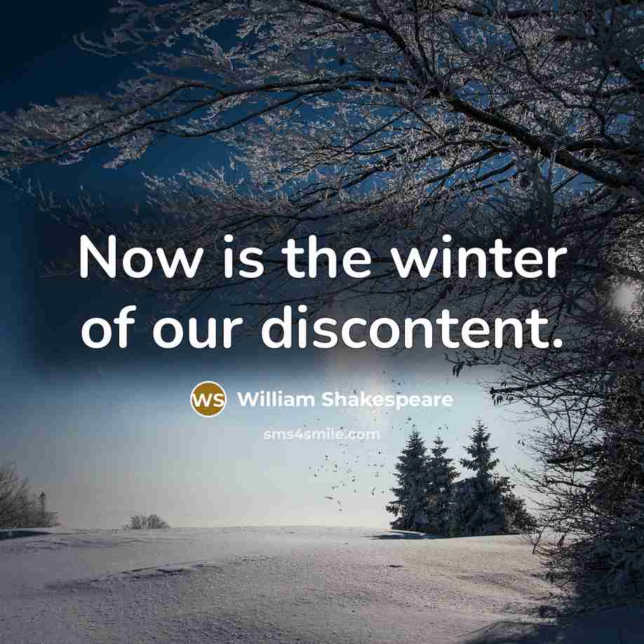 “Now is the winter of our discontent.…” quote by William Shakespeare