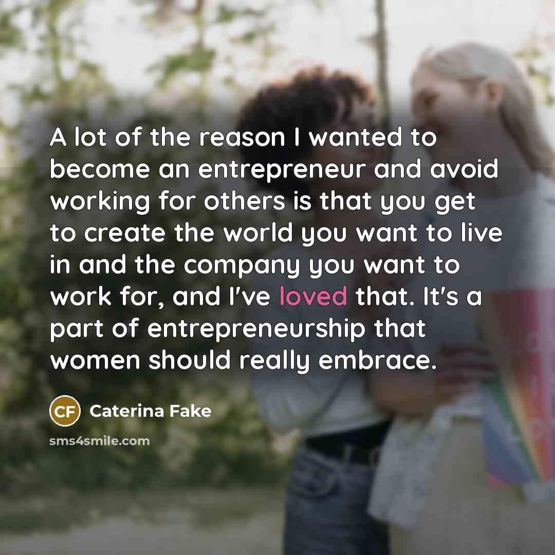 “A lot of the reason I wanted to become an…” quote by Caterina Fake