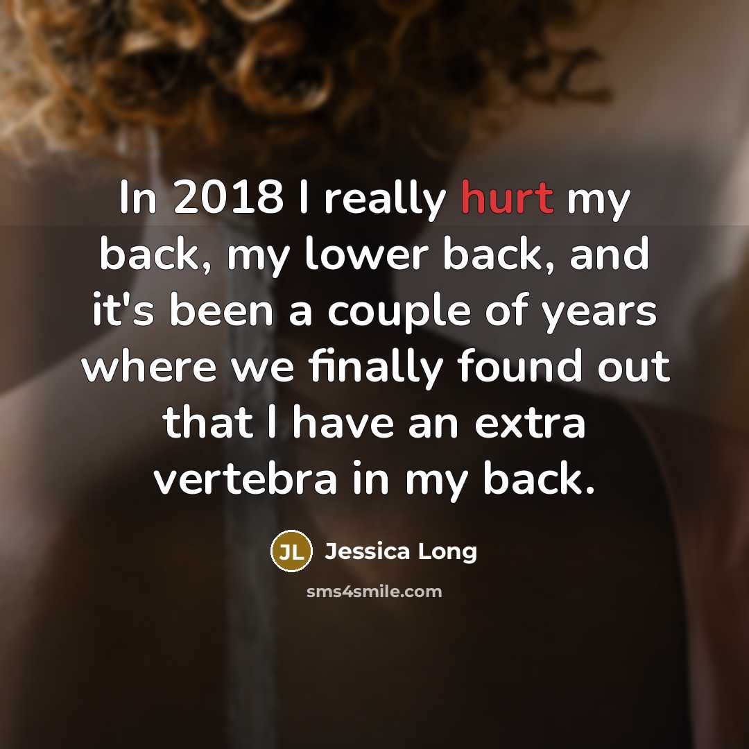 “In 2018 I really hurt my back, my lower back,…” quote by Jessica Long