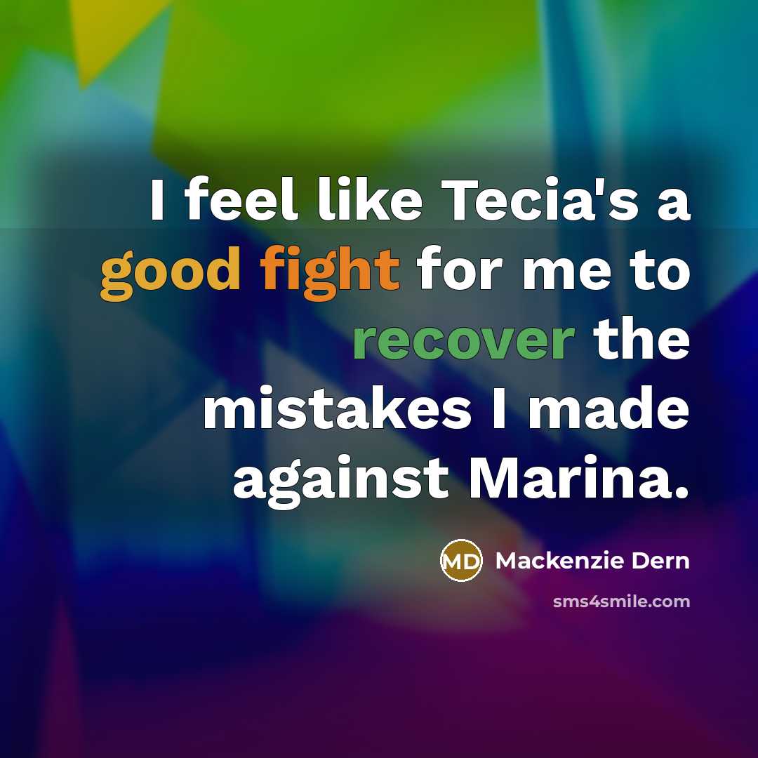 “I feel like Tecia's a good fight for me to…” quote by Mackenzie Dern