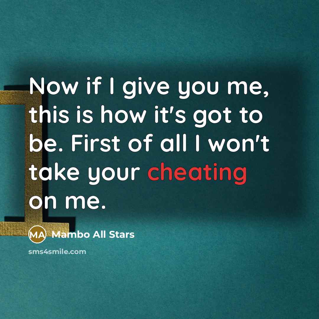 “Now if I give you me, this is how it's…” quote by Mambo All Stars