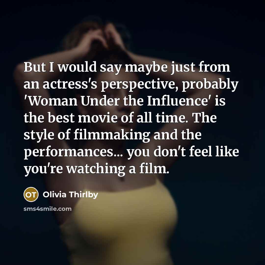 “But I would say maybe just from an actress's perspective,…” quote by Olivia Thirlby