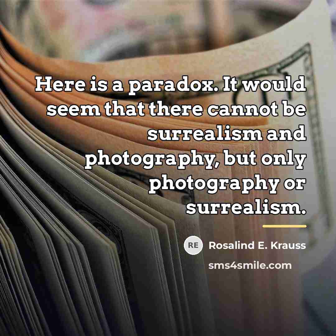 “Here is a paradox. It would seem that there cannot…” quote by Rosalind E. Krauss