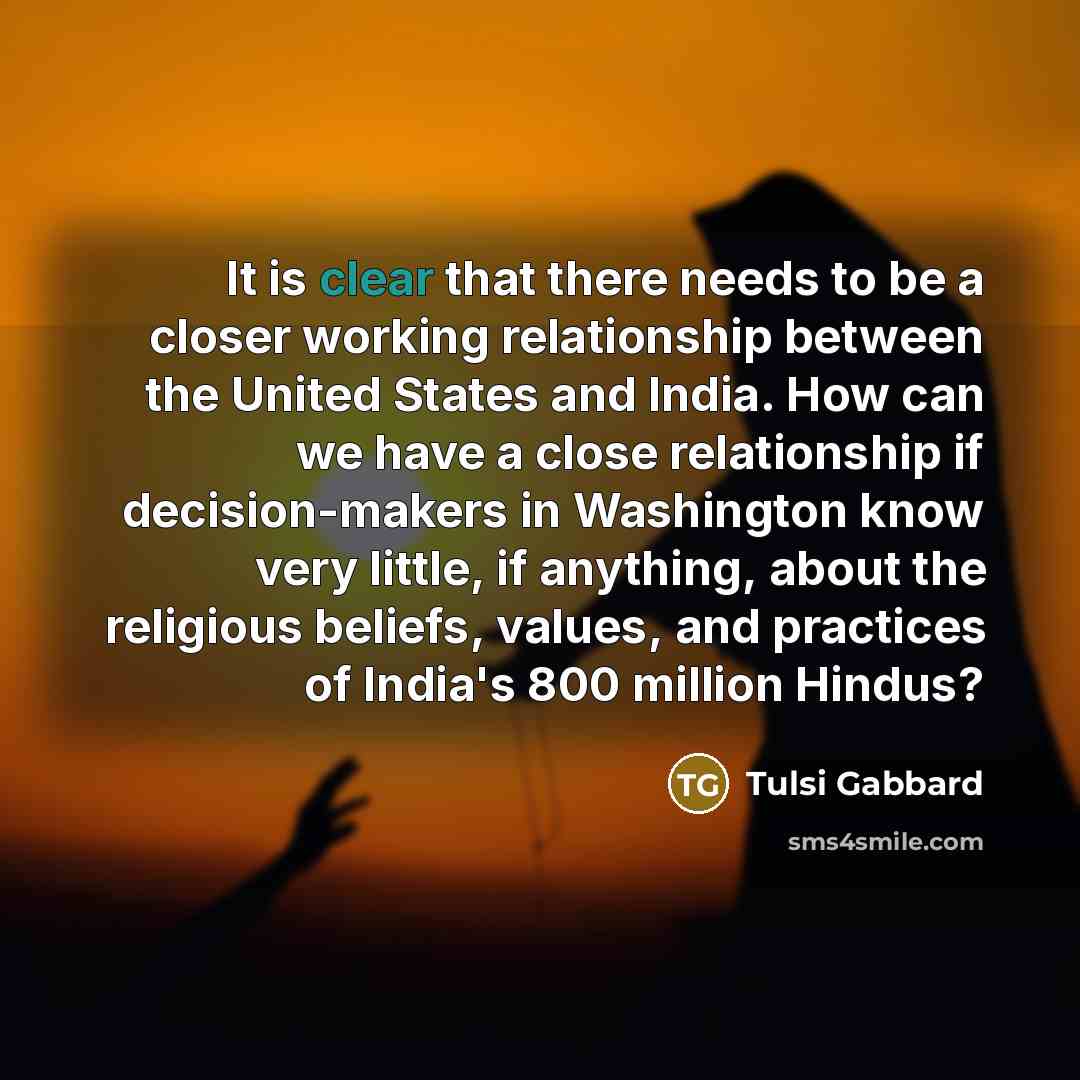 “It is clear that there needs to be a closer…” quote by Tulsi Gabbard