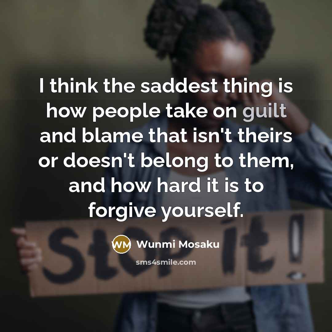 “I think the saddest thing is how people take on…” quote by Wunmi Mosaku