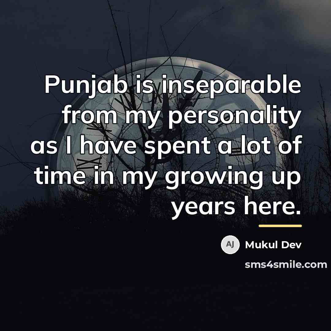 “Punjab is inseparable from my personality as I have spent…” quote by Mukul Dev