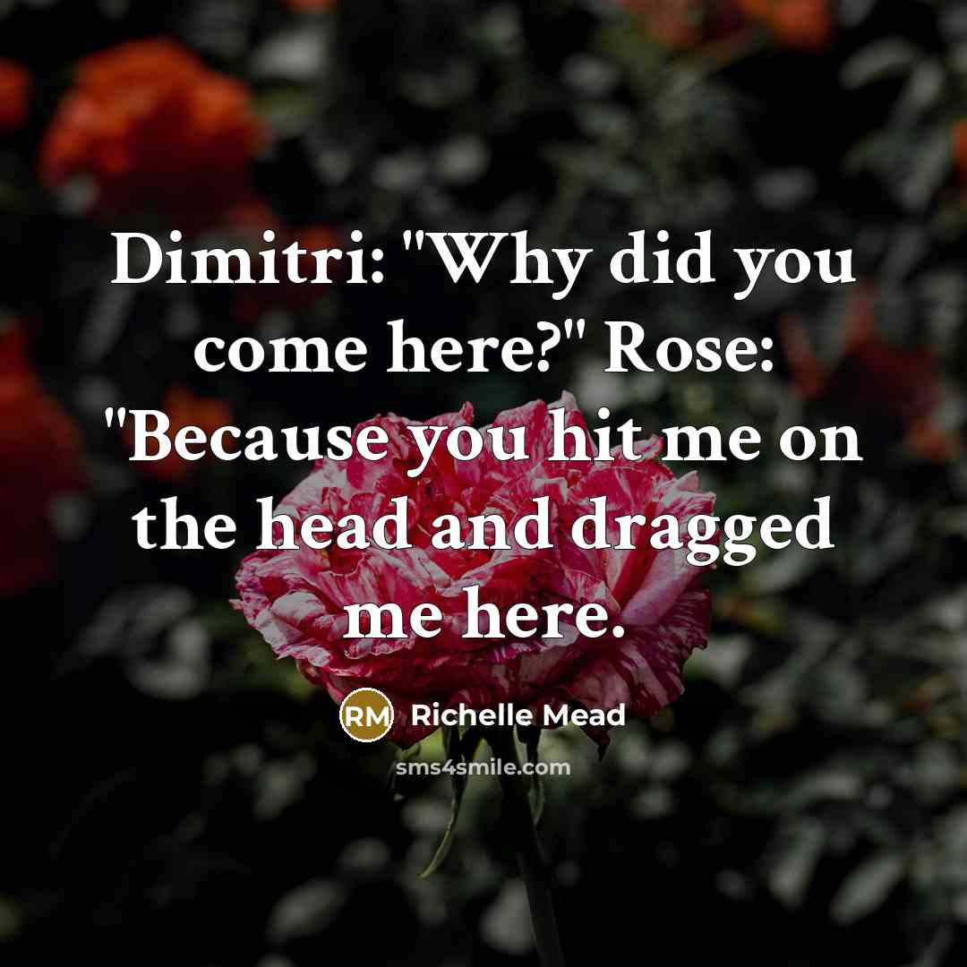“Dimitri: "Why did you come here?" Rose: "Because you hit…” quote by Richelle Mead