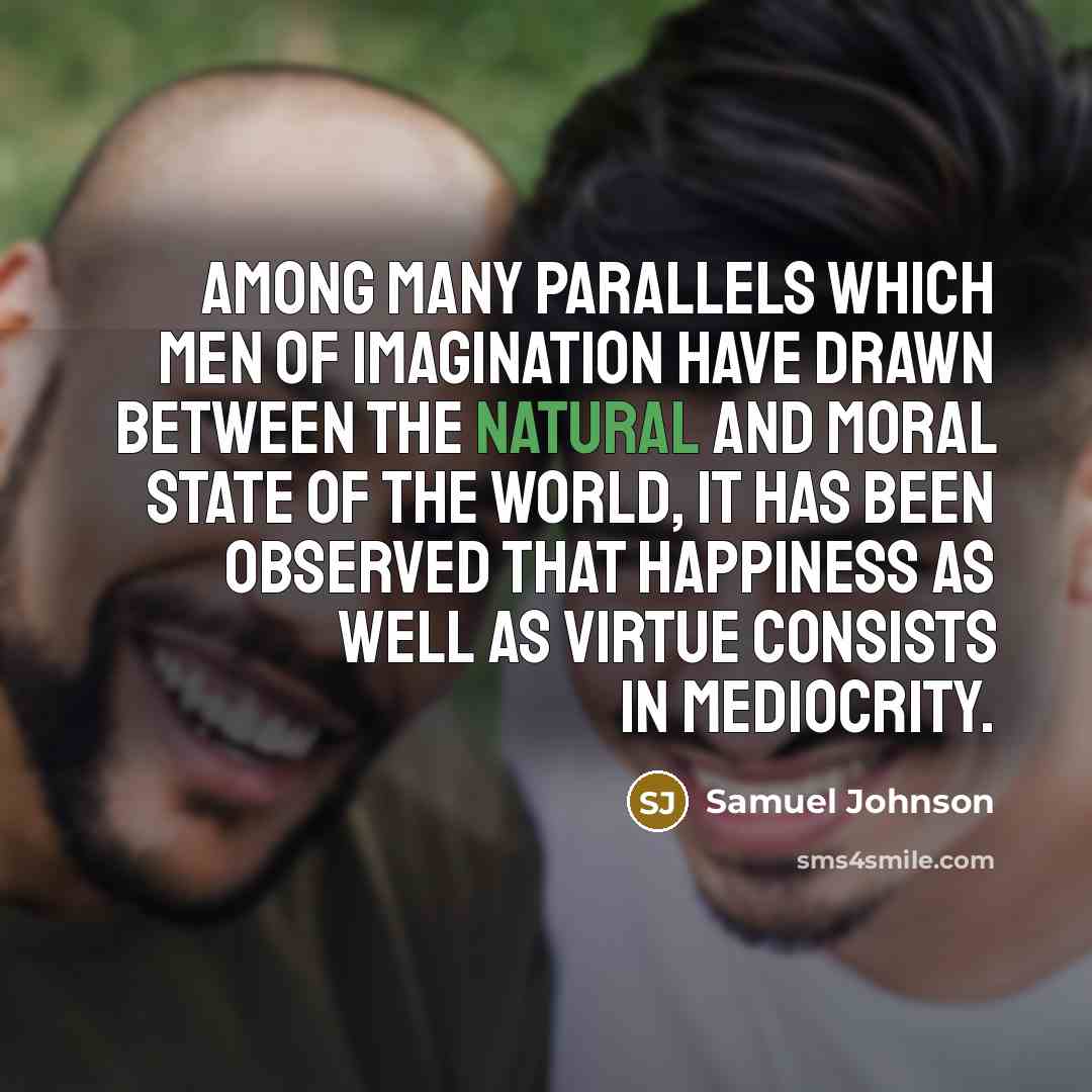 “Among many parallels which men of imagination have drawn between…” quote by Samuel Johnson