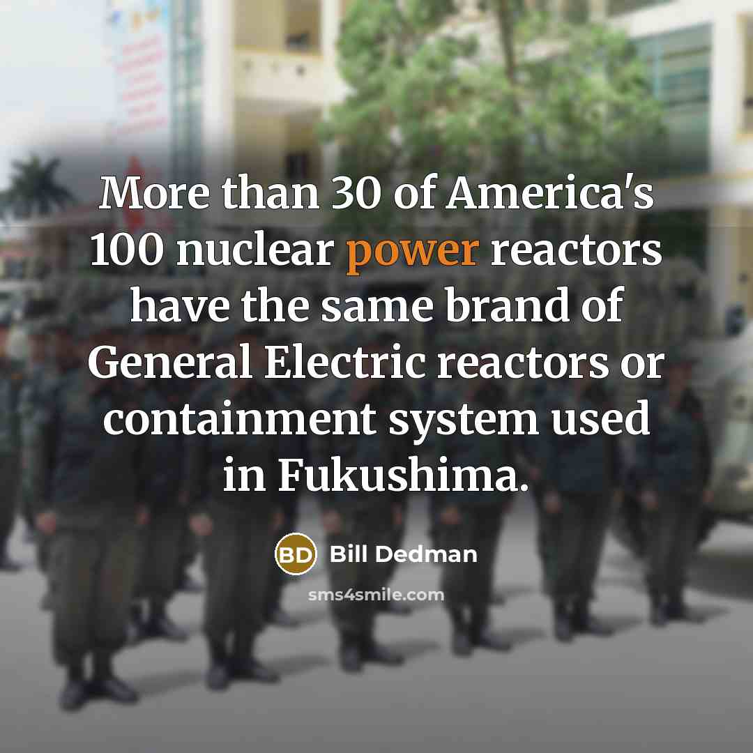 “More than 30 of America's 100 nuclear power reactors have…” quote by Bill Dedman