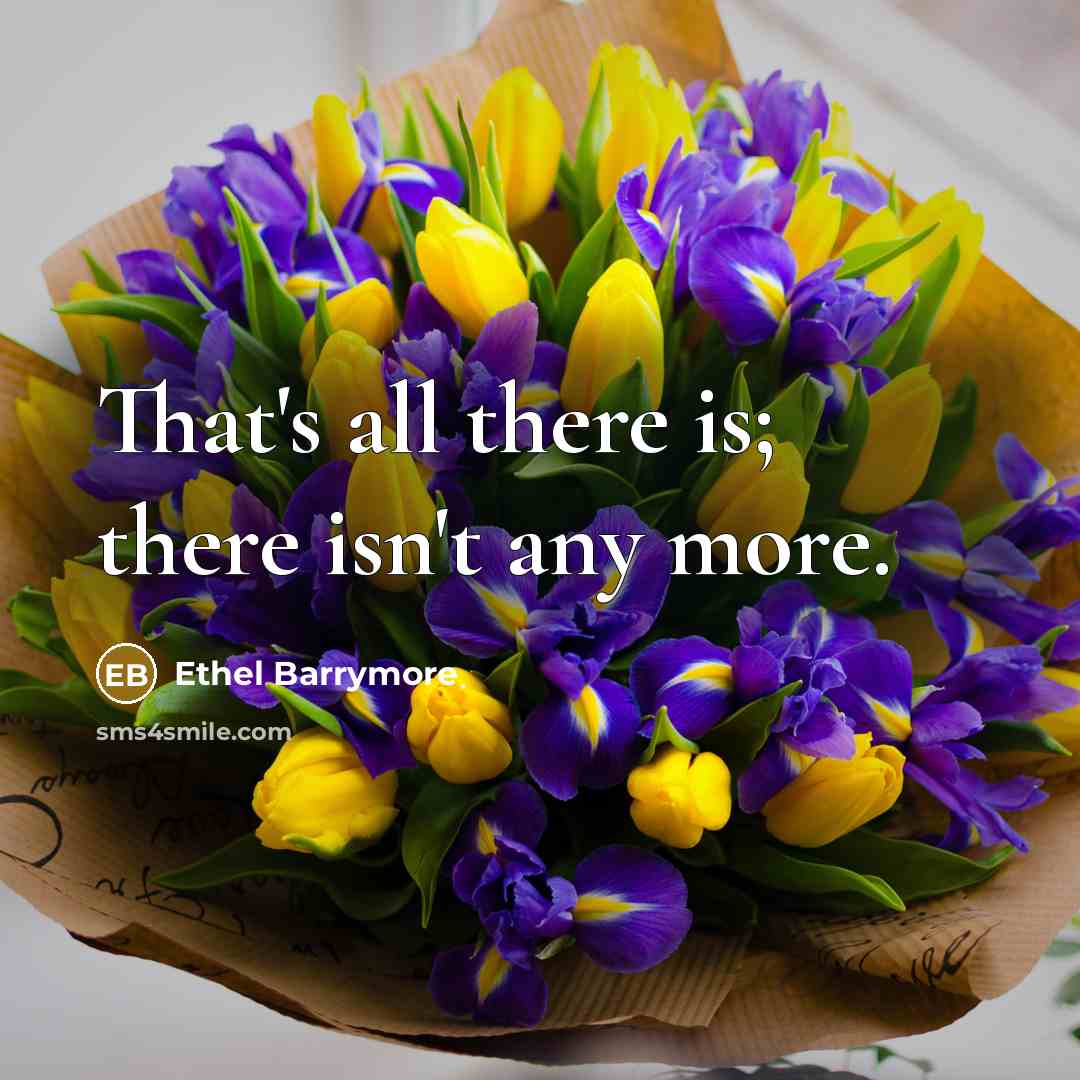 “That's all there is; there isn't any more.…” quote by Ethel Barrymore
